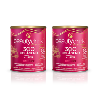 KIT C/2 Beautydrink® 330g Colágeno sabor Cranberry 5%OFF