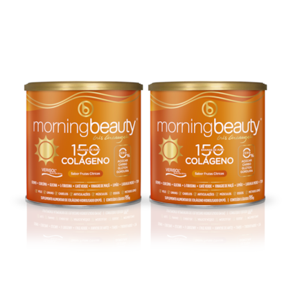 KIT C/2 MorningBeauty® 195g Colágeno sabor Frutas Cítricas 5%OFF